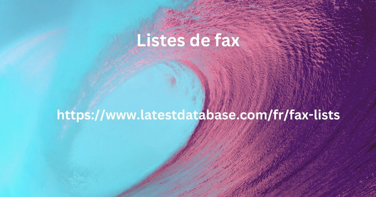 Listes de fax