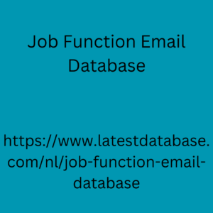 Job Function Email Database