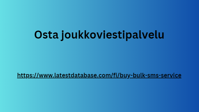 Osta joukkoviestipalvelu