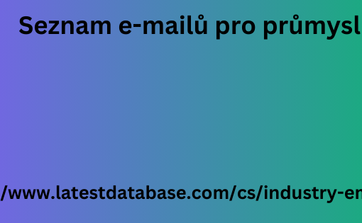 Seznam e-mailů pro průmysl